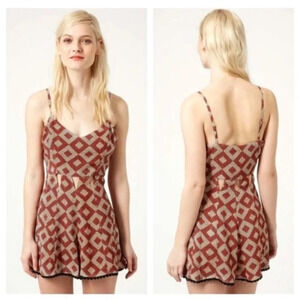 Topshop | Geo Tribal Print Cut Out Romper/Playsuit - Size US 4